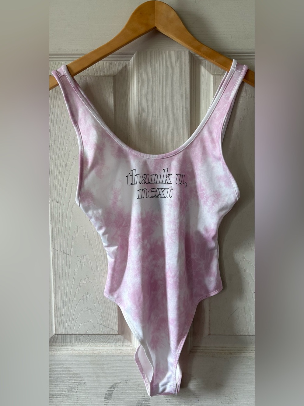 Ariana Grande H&M Pink Tie-Dye 'thank u, next' Bodysuit